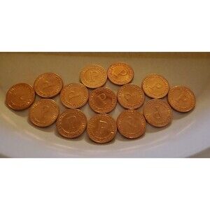 14 Pieces US Treasury "UNCIRCULATED" Marker Philadelphia "P" Mint Cent-Size LOT